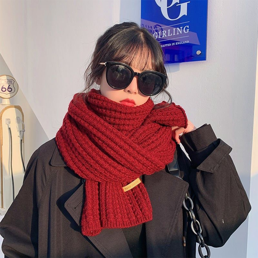 Cable Management Sleeve - Thick Cable Knit Warm Cashmere Scarf