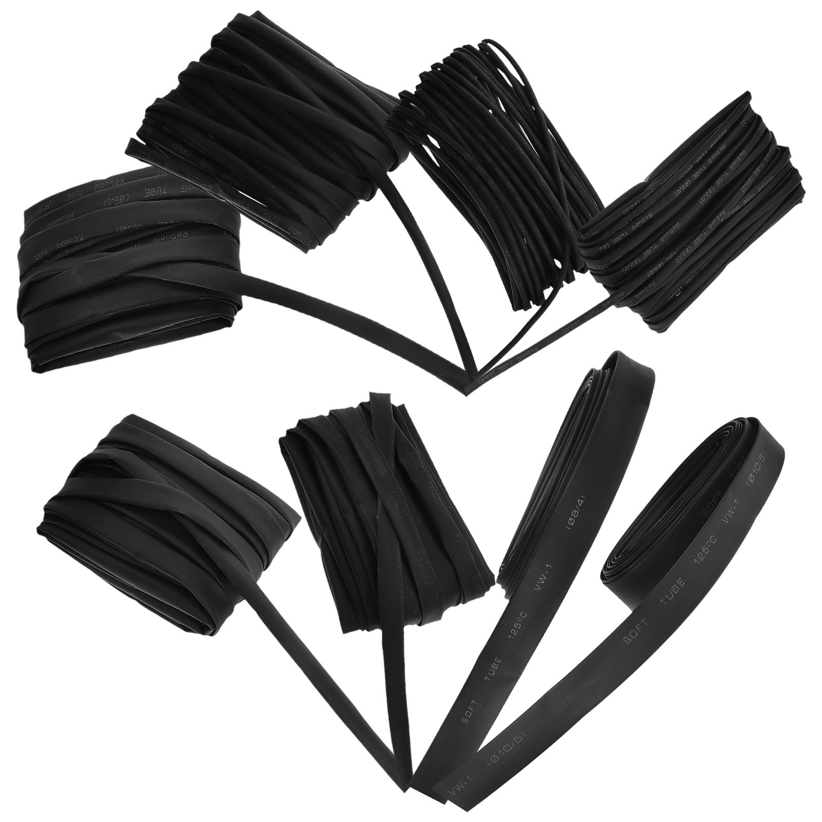 Cable Management Sleeve - 8Pcs Heavy Duty Heat Shrink Tubing