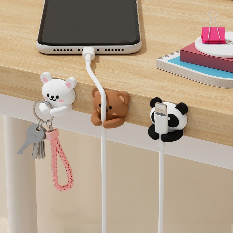 Cable Management Sleeve - Cute Cartoon Desktop Cable Organizer Managers