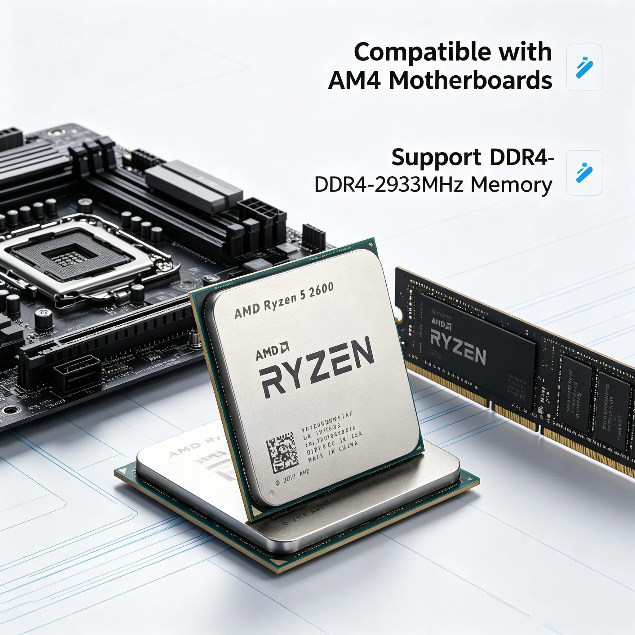 Pc Gaming Amd Ryzen 5 - AMD Ryzen 5 2600 Processor 3.4GHz