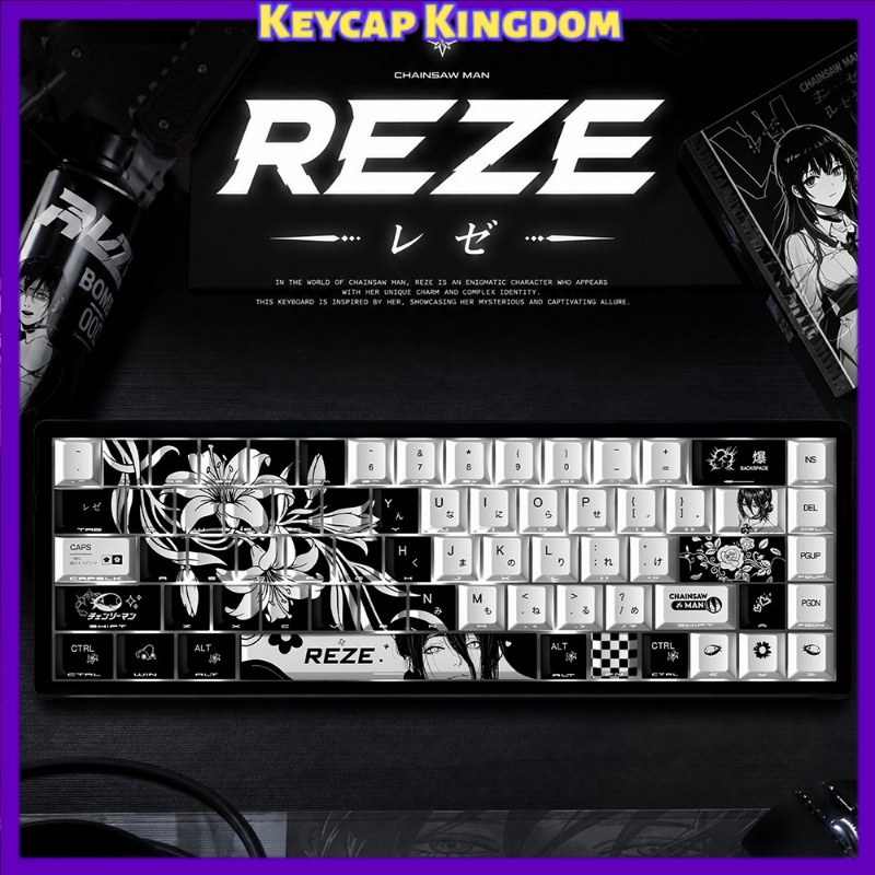 Pc Gaming Upgrades - NEW Reze 5.0 Anime Keycaps Chainsaw