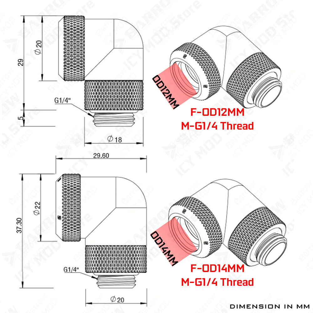 Water Cooling Fittings Barrow  - Pc Gaming Liquid Cooling ulasan dan harga