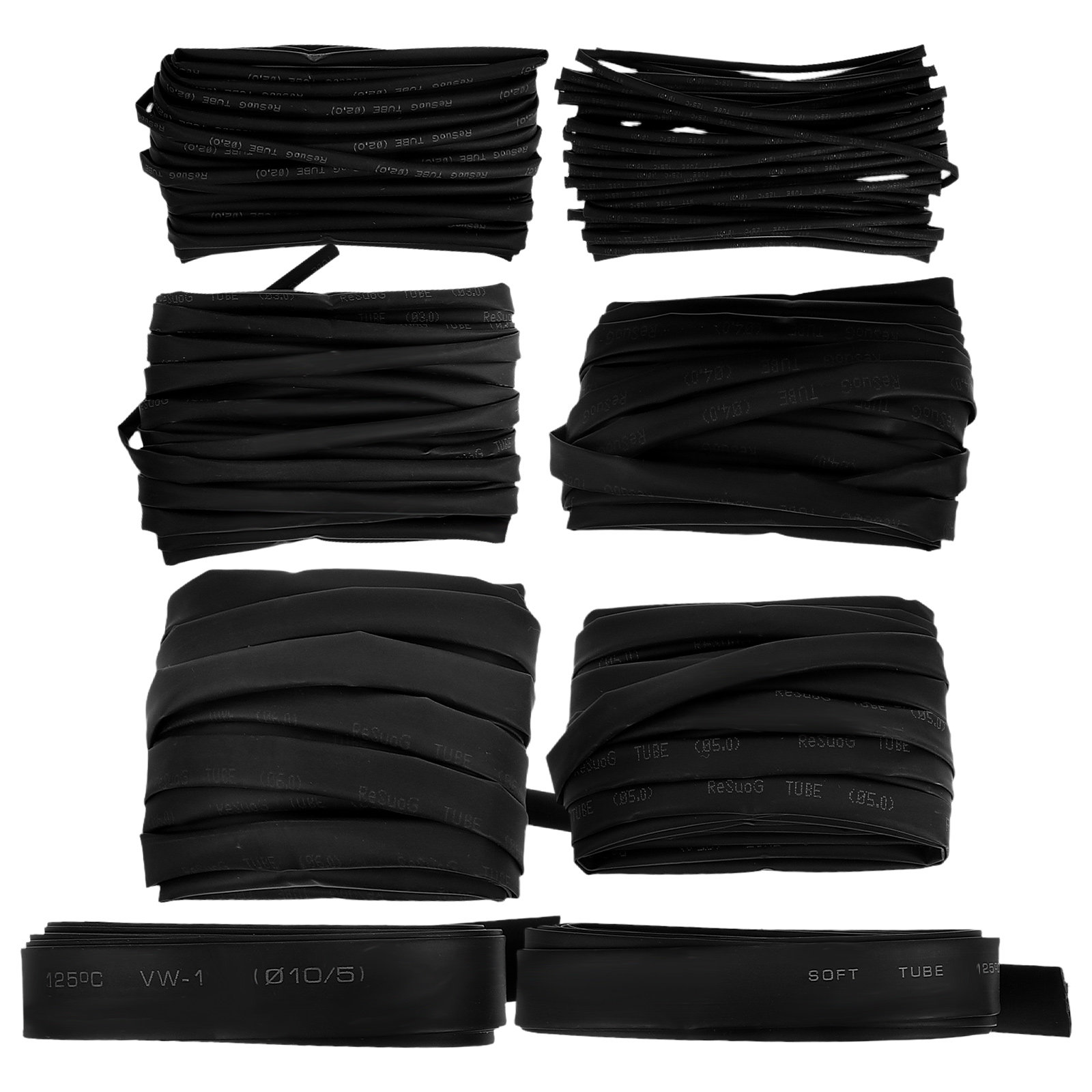 8Pcs Heavy Duty Heat Shrink Tu - Cable Management Sleeve ulasan dan harga