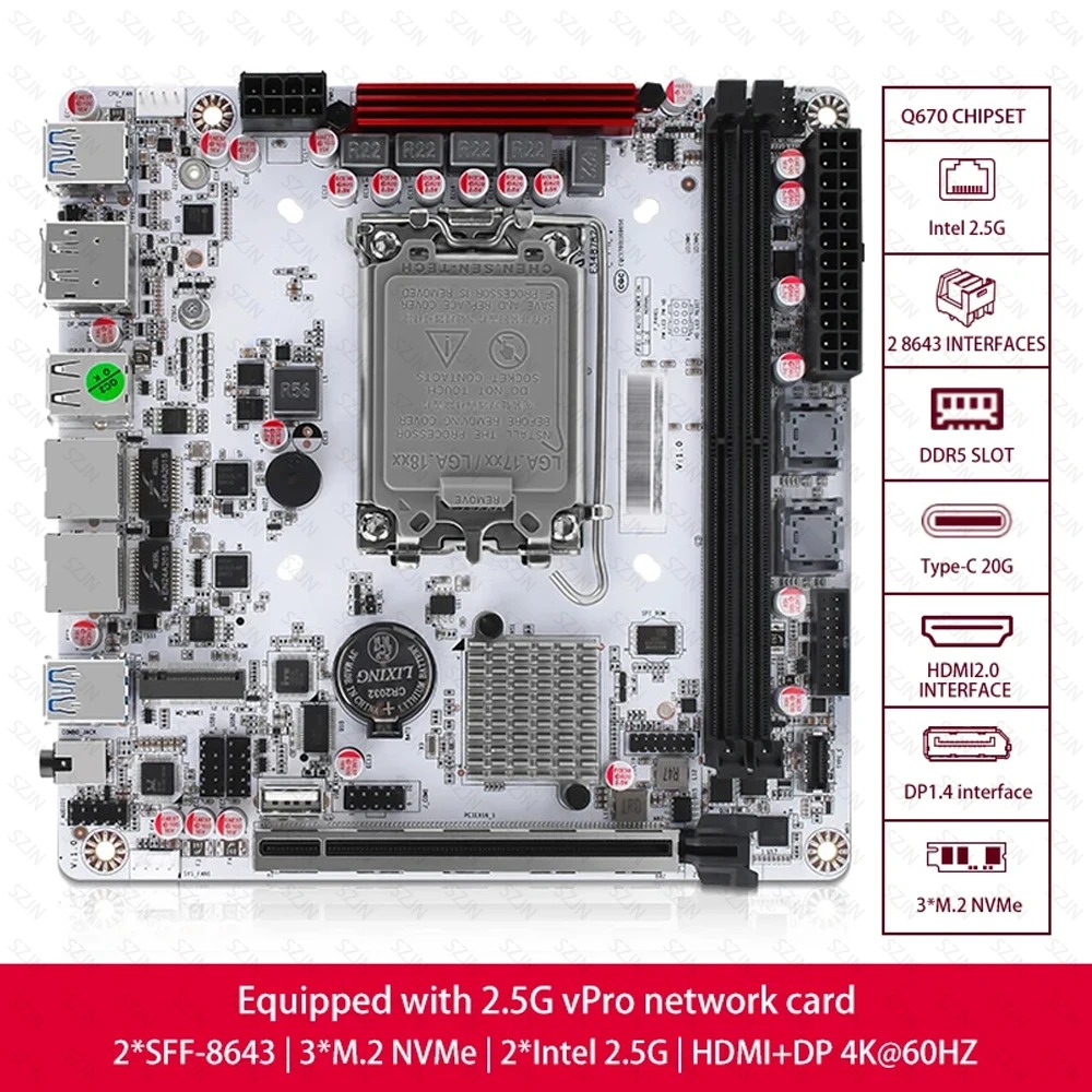 Q670 ITX NAS Motherboard Kit,  - Pc Gaming I7 14Th Gen ulasan dan harga