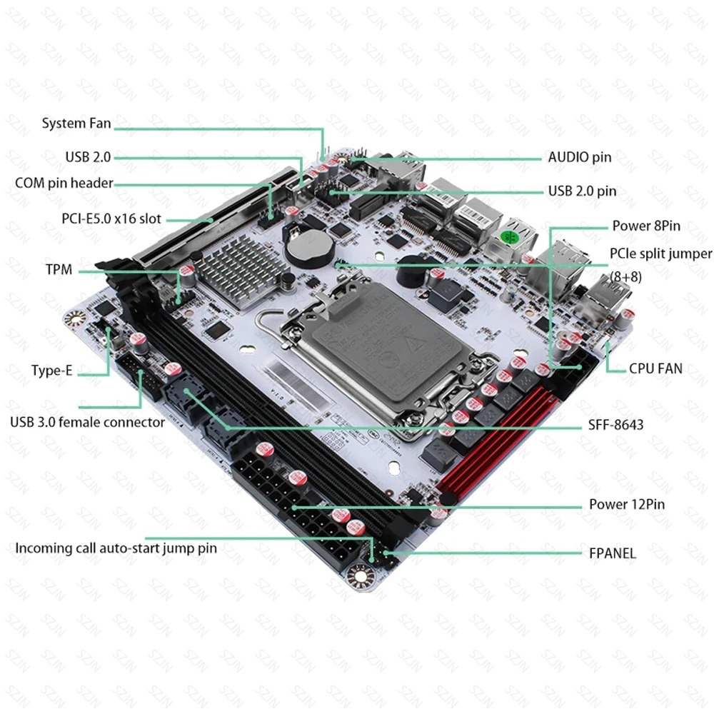Q670 ITX NAS Motherboard Kit,  - Pc Gaming I7 14Th Gen ulasan dan harga