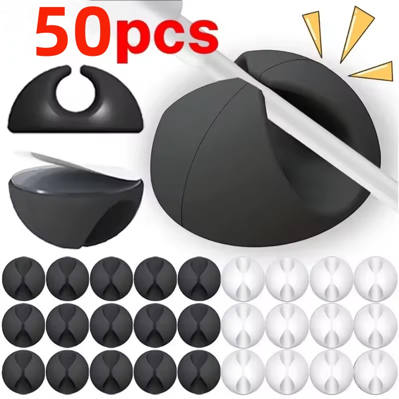 5/50Pcs Cable Clip Winder Orga - Cable Management Sleeve ulasan dan harga