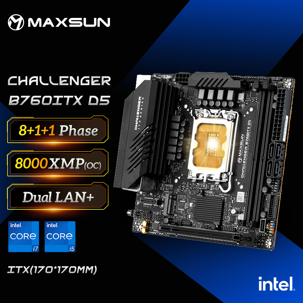 MAXSUN Game Motherboard B760IT - Pc Gaming I7 14Th Gen ulasan dan harga