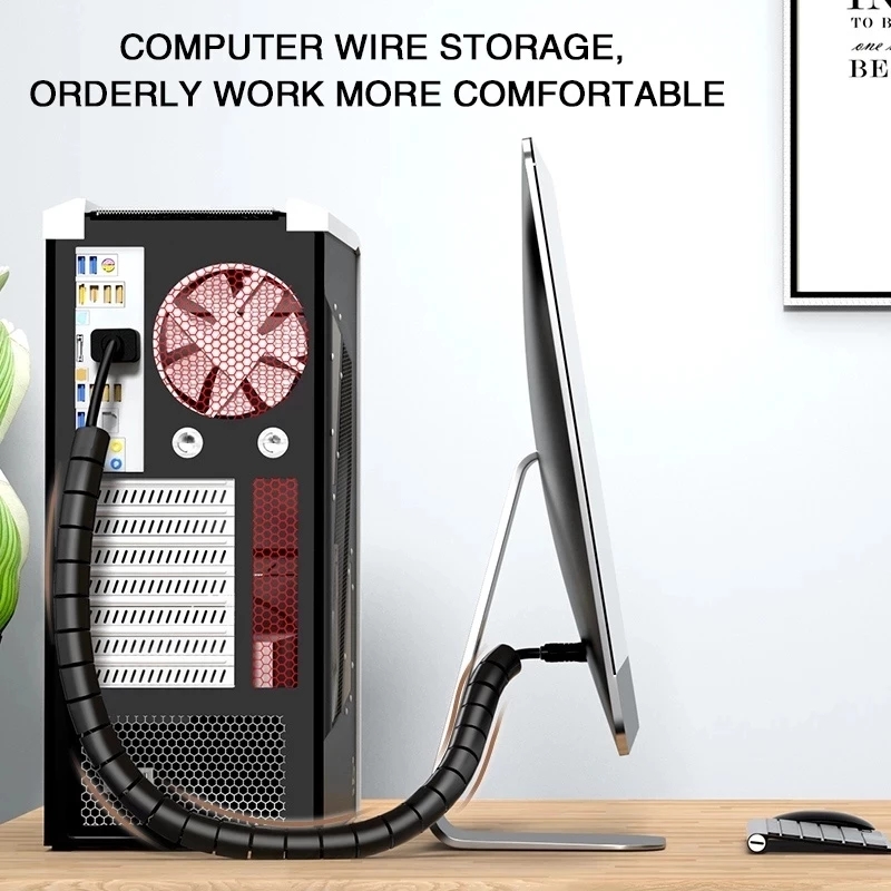2M/1M Flexible Spiral Cable Wi - Cable Management Sleeve ulasan dan harga