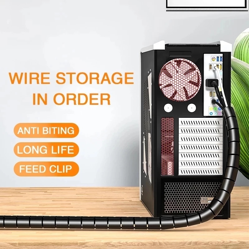 2M/1M Flexible Spiral Cable Wi - Cable Management Sleeve ulasan dan harga