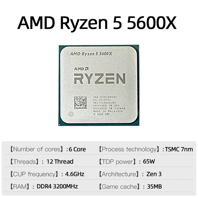 Socket AM4 Processor Ryzen 5 5 - Pc Gaming Watt ulasan dan harga