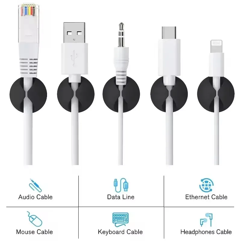 Cable Clips Phone Cord Holder  - Cable Management Sleeve ulasan dan harga