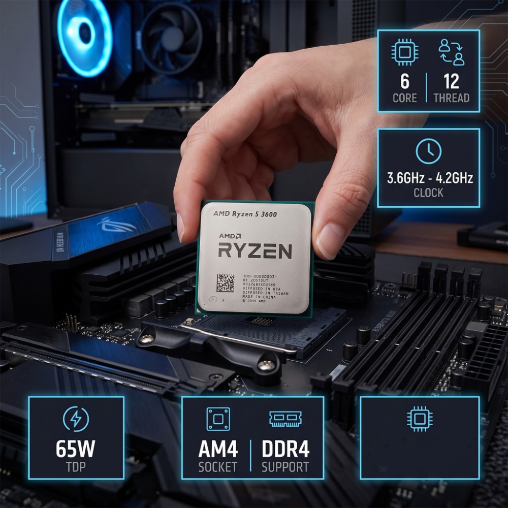 AMD Ryzen 5 3600 Desktop CPU 6 - Pc Gaming Amd Ryzen 5 ulasan dan harga