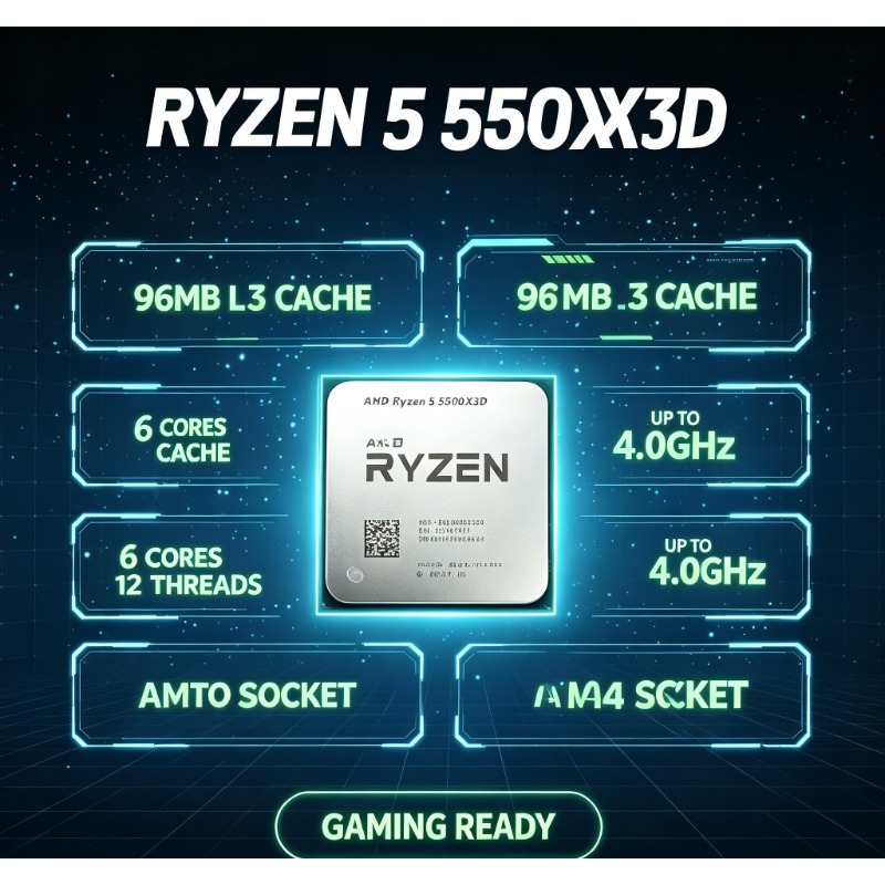 AMD Ryzen 5 5500X3D DIY Gaming - Pc Gaming Amd Ryzen 5 ulasan dan harga