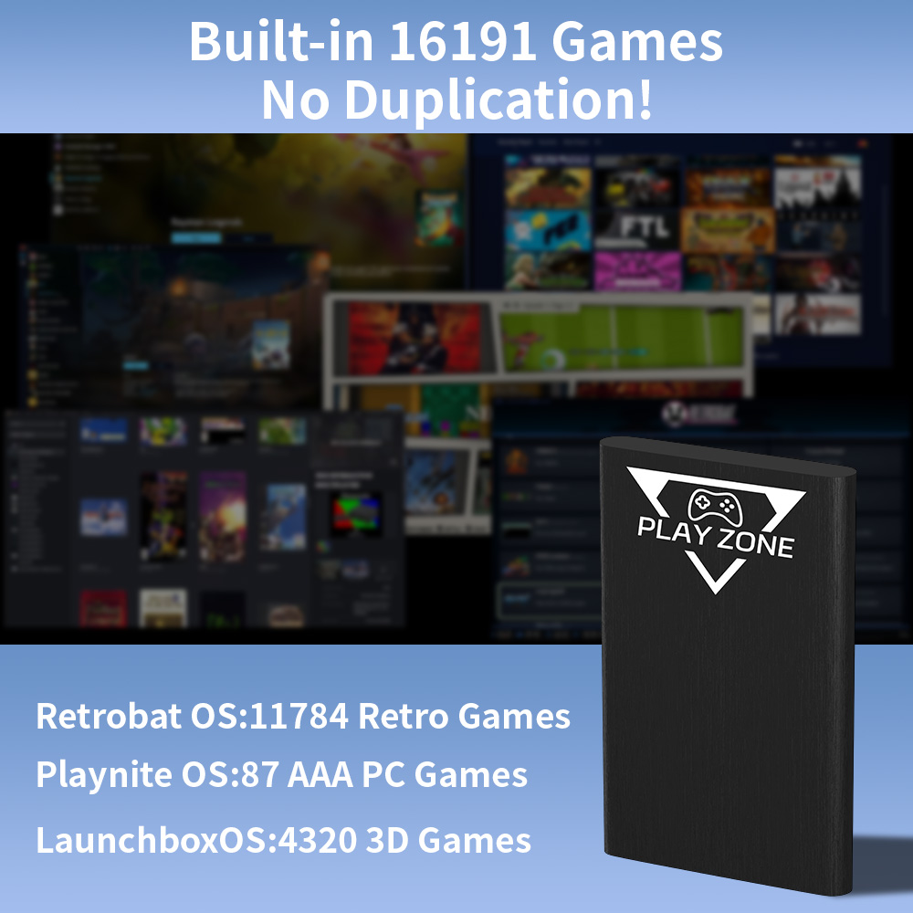 Play Zone 1TB Portable Gaming  - Pc Gaming Aaa ulasan dan harga