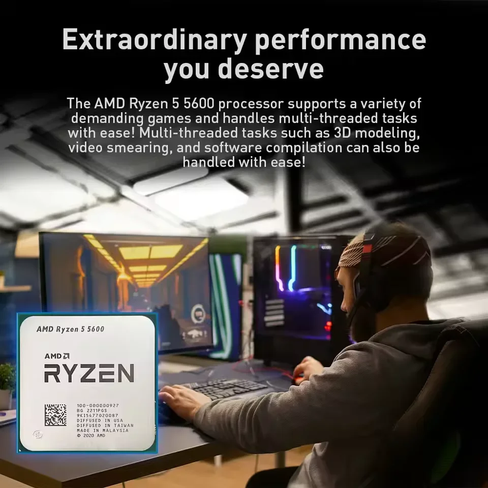 AMD Ryzen 5 5600 Processor AMD - Pc Gaming Amd Ryzen 5 ulasan dan harga