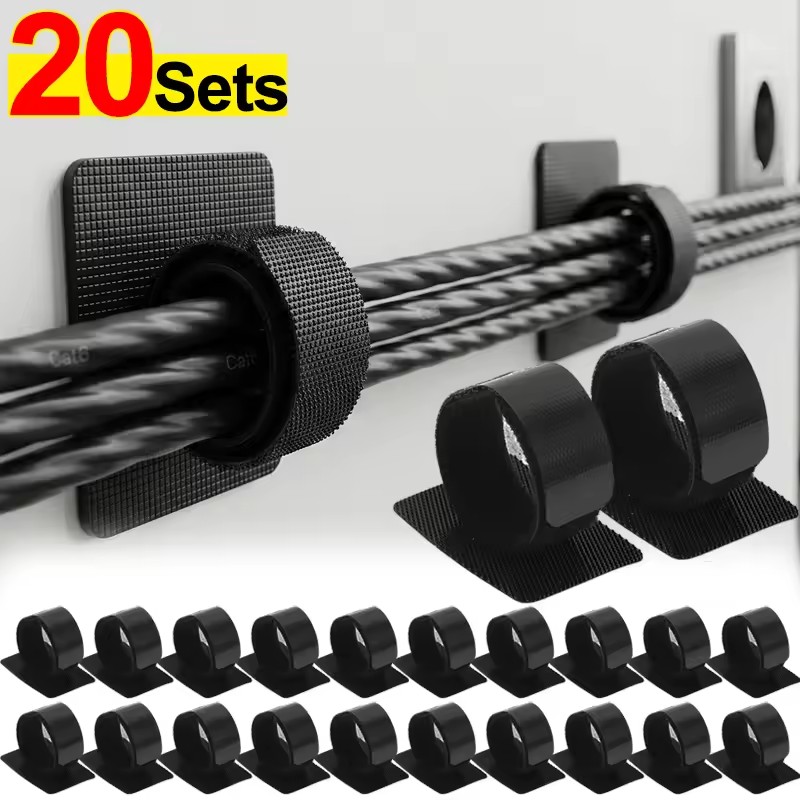 Adhesive Under Desk Cable Ties - Cable Management Sleeve ulasan dan harga