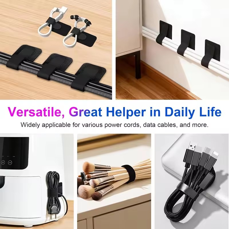 Adhesive Under Desk Cable Ties - Cable Management Sleeve ulasan dan harga