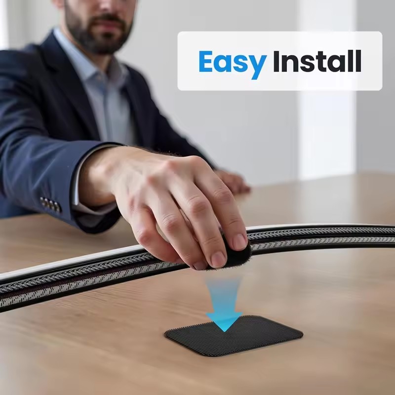 Adhesive Under Desk Cable Ties - Cable Management Sleeve ulasan dan harga