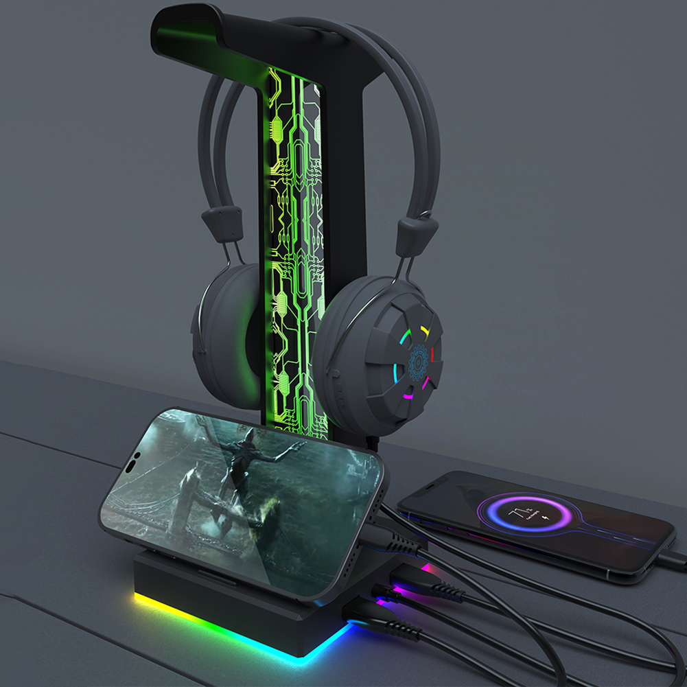RGB Gaming Headphone Stand Dua - Pc Gaming Sultan ulasan dan harga
